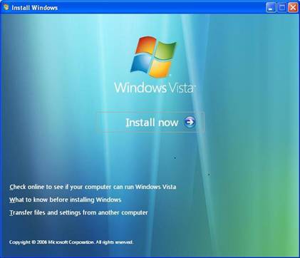Windows Vista Install